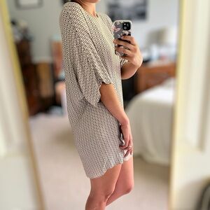 ZARA tunic style oversized shift dress mini leopard pattern